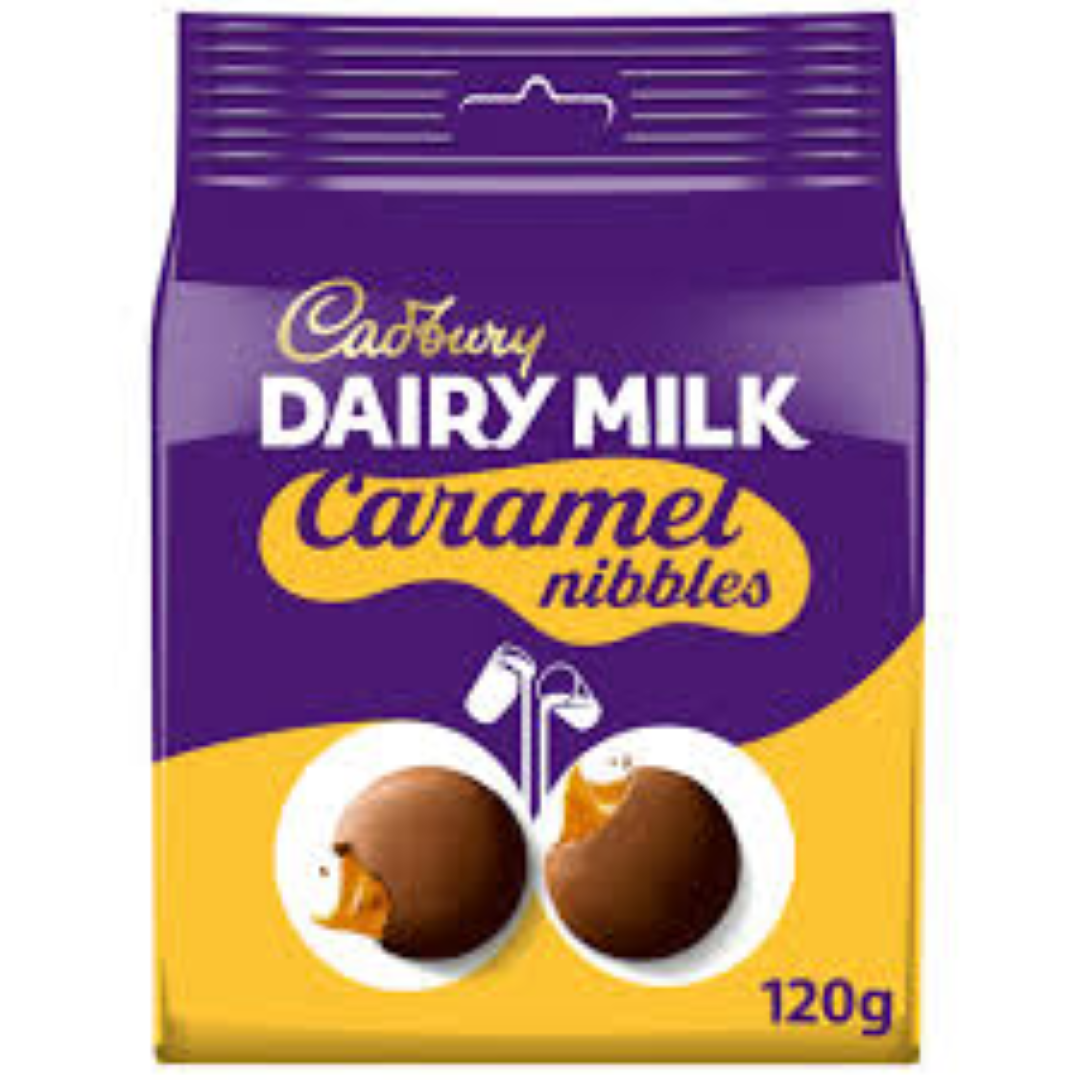 CADBURY DAIRY MILK CARAMEL NIBBLES 120G